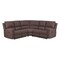 Homeroots Brown Polyester Blend Reclining U Shaped Three Piece Corner Sectional 366240 - alternate 1