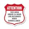 Signmission 24 Hour Surveillance Shield Sign Attenti, 6 Inch X 6 Inch, Plastic Sign SHI-P-6-352 - alternate 1