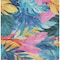 Homeroots 9' X 12' Sky Blue And Pink Floral Washable Indoor Outdoor Area Rug 611130 - alternate 7