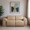 Homeroots 80in Beige and Silver Leather Power Reclining Loveseat 643817 - alternate 4