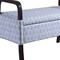 Homeroots 17in Black And Gray Upholstered 100% Polyester Trellis Entryway Bench With Flip Top 469440 - alternate 4