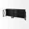 Homeroots 16in Black Iron Sideboard with Four Glass Doors 380242 - alternate 5