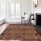 Homeroots 3' X 5' Orange Copper And Brown Floral Washable Indoor Outdoor Area Rug 588906 - alternate 8