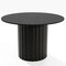 Homeroots 46" Black Solid Wood Pedestal Base Round Top Dining Table 721070 - alternate 1