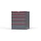 Strong Hold 5 drawer cabinet - (1x 3ft, 1x 4ft, 3x 6ft) - Red accents - Keyed Different S3036-PPDAS-0504DS - alternate 3