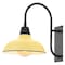 Jonathan Y Stanley 12.25" 1-Light Farmhouse Industrial Iron LED Gooseneck Arm Outdoor Sconce, Matte Yellow JYL7614H - alternate 1
