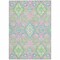 Homeroots 10' X 14' Pink Green And Blue Oriental Washable Indoor Outdoor Area Rug 597709 - alternate 8