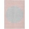 Homeroots 5' X 8' Pink And Silver Striped Washable Indoor Outdoor Area Rug 597188 - alternate 8