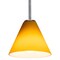 Access Lighting Martini, Pendant, Brushed Steel Finish, Amber Glass 28004-1R-BS/AMB - alternate 6