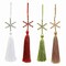 Homeroots Set of Four Gold Green Red And White Handmade Snowflake With Tassel Ornaments, 4PK 548238 - alternate 1