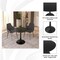 Leisuremod Bristol Modern Round Dining Table with MDF Wood Top and Steel Pedestal Base BTBL-24BL - alternate 5