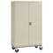 Sandusky Lee Heavy Duty Mobile Welded Steel Wardrobe Cabinet, 46x24x72, Putty TAWR462472-07 - alternate 4