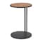 Homeroots 25" Brown and Black Wood and Iron Round Pedestal End Table 632663 - alternate 7