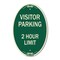 Signmission Visitor Parking Sign Visitor Parking 2 Hour L, 12 In X 18 In Architectural, Heavy Gauge Aluminum A-OV-G-1218-22729 - alternate 1