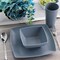 Gibson Home 12 Piece Grayson Melamine Square Dinnerware Set in Gray 97563.12 - alternate 8