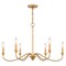 Vaxcel Annabelle 6-Light 30 in. Wide Brass Gold Farmhouse Candle Chandelier H0318 - alternate 1