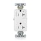 Leviton Dec Plus Rec 20A 125V TR 1Mrk-Ctrl Wht TDR20-S1W - alternate 1