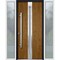 Vdomdoors Steel Door Deux 1744 Natural Oak 2 Sidelight Exterior White Windows Stainless Inserts Single Modern DEUX1744EXD-OAKW-W12+36+12xH80-RH-O - alternate 10