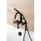 Kingston Brass 7" Center Deck-Mount Clawfoot Tub Faucet with Knurled Handle and Hand Shower, Matte Black AE8400RKX - alternate 5