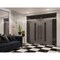 Vdomdoors Front Exterior Prehung Aluminum Double Doors Ronex0130 Grey 2 Sidelights and Top Transom Mirrored RONEX0130DEXD-GRE-W14+72+14xH80+12-RH-O - alternate 3