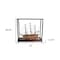 Homeroots 39" Wood Brown Solid Wood H Painted 1797 USS Constitution Large Table Top Display Case Model Boat 401838 - alternate 3