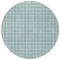Homeroots 8' Teal Blue And Ivory Round Geometric Washable Indoor Outdoor Area Rug 614781 - alternate 6