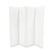 Homeroots 84" White Faux Leather Folding Four Panel Screen Room Divider 274747 - alternate 1