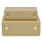 Homeroots Set of Two Taupe And Gold Nesting Decorative Storage Boxes With Lids, 2PK 712918 - alternate 8