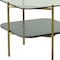 Homeroots 20" Gold And Clear Glass And Metal Square End Table With Shelf 487355 - alternate 4