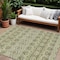 Homeroots 9' X 12' Artichoke Green Gray And Ivory Moroccan Washable Indoor Outdoor Area Rug 594296 - alternate 1