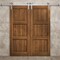 Sartodoors Modern Double Barn Door 48 x 80 inches, Ego 5010 Cognac Oak Veneer, 13FT Silver Rail Track Set, S EGO5010DB-S-DKO-48 - alternate 5