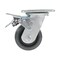 Vestil Rubber Swivel With Total Brake Caster 4 In. Diameter x 2 In. Width 551 lb Dark Gray/Gold CST-KSM-4X2MR-SWTB - alternate 12