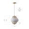 Vidalite Hikari 1-Light Pendant with Woven Bamboo & White Fabric Shade, Adjustable Hanging Height CE1009197 - alternate 5