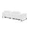 Homeroots 90in White and Black Italian Leather Power Reclining Loveseat With Storage 720567 - alternate 8