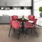 Regency Square Cain Breakroom Table W/ 4 M Stack Chairs, 30 in W, 30 in L, Neo Walnut TB3030NW47BY - alternate 6