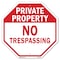 Signmission Private Property No Trespassing, 6 Inch X 6 Inch, Plastic Sign OC-P-6-160 - alternate 1