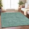 Homeroots 5' X 8' Teal Blue Geometric Washable Indoor Outdoor Area Rug 607507 - alternate 8