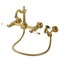Kingston Brass Two-Handle Wall Mount Bridge Kitchen Faucet with Brass Sprayer, Brushed Brass KS2447PLBS - alternate 1