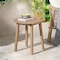 Alaterre Furniture Alaterre Lusso Outdoor Side Table with Slatted Top for Patio or Poolside Natural Finish 80-OUTD-LUSSO-SDTB - alternate 5