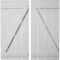 Ekena Millwork Rustic Four Board Spaced Board-n-Batten Smooth Faux Wood Shutters w/Z-Board, 23 1/2W x 76H, PR SHUBSZ23X76SMPR - alternate 1