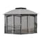 Sunjoy 14.7 ft. x 14.7 ft. 2-tone Gray Hexagon Steel Gazebo with 2-tier Dome Roof A101011200 - alternate 7
