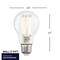 Bulbrite 60-Watt Equivalent Warm White Light A19 Dimmable Filament JA8 LED Light Bulb, 2PK 861592 - alternate 6