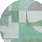 Homeroots 8' Green Sage And Gray Round Geometric Washable Indoor Outdoor Area Rug 617910 - alternate 7