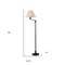 Homeroots 59" Bronze Swing Arm Floor Lamp With Beige Empire Shade 526332 - alternate 4