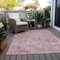 Homeroots 10' X 14' Pink And Gray Damask Washable Indoor Outdoor Area Rug 603784 - alternate 9
