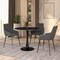Leisuremod Bristol Modern Round Dining Table - MDF Wood Top with Powder Coated Steel Base BTBL-31BLS - alternate 6