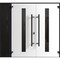 Vdomdoors Front Exterior Prehung Aluminum Double Doors Ronex1055 Teak 1 Sidelight Mirrored Clear Glass Entry RONEX1055DEXD-OAK-W72+12xH80-LH-O - alternate 1