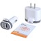 Siig Fast Charging Usb Wall Charger & Car Charger Bundle Pack - White AC-PW1A22-S1 - alternate 6