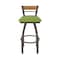 Holland Bar Stool Co Revelle 30in Swivel Bar Stool with Bronze Finish, Medium Back and Canter Kiwi Green Seat 881 - alternate 8