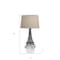 Homeroots 25" Black Acrylic Paris Desk Table Lamp With White Drum Shade 524644 - alternate 7